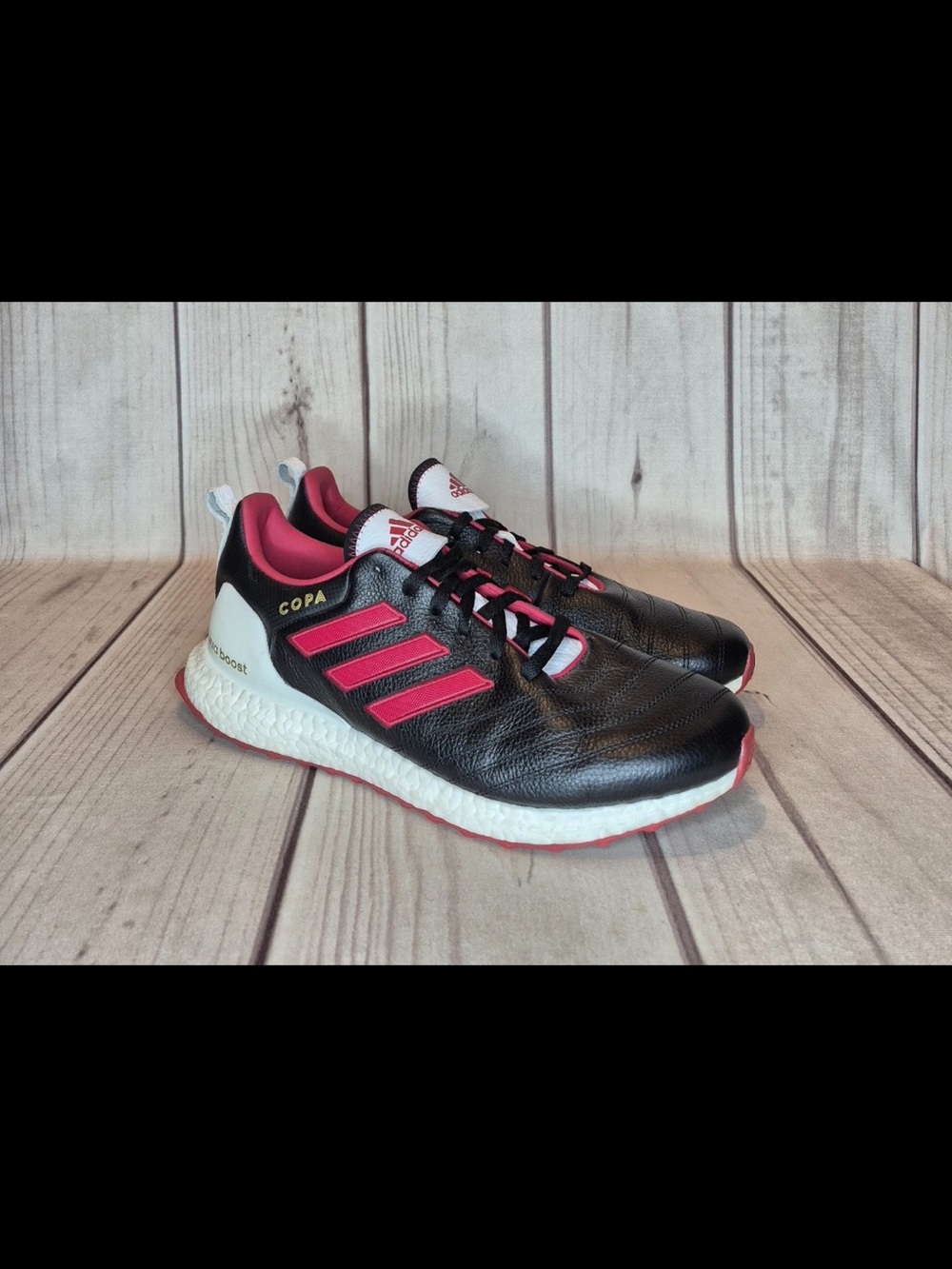 Adidas Mens Size 12 UltraBoost x Copa Atlanta United Black Red Soccer Shoes